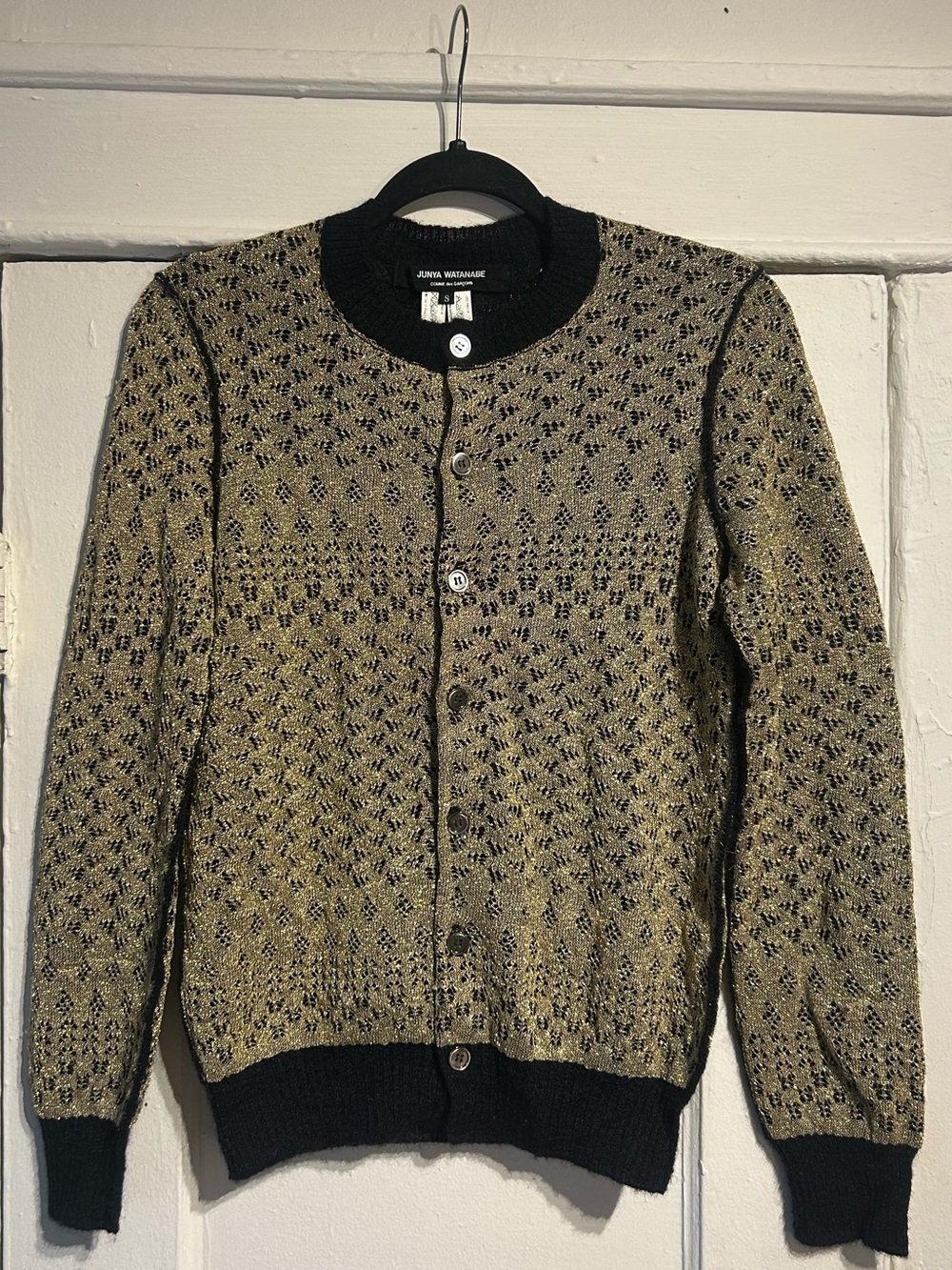Junya Watanabe Comme Des Garçons metallic mohair cardigan